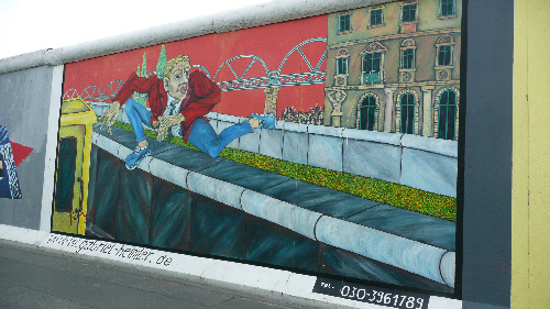 Artwork from the East Side Gallery - on the remains of the Berlin Wall