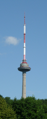 Picture of the TV Tower above the Vilnius campsite