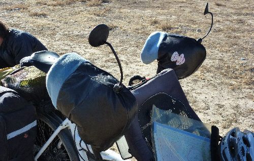 Strawberry Shortcake protection from the biting wind.