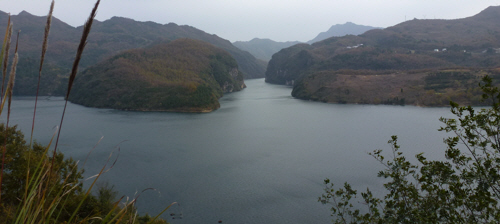 The lake was beautiful....but was a long way around.