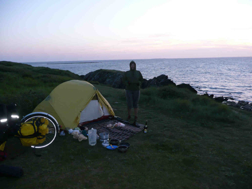 Our clifftop campsite